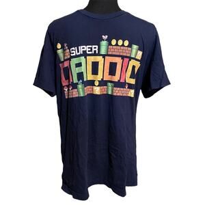 Super Mario Brothers Dad T-Shirt Graphic Tee Men's L Large